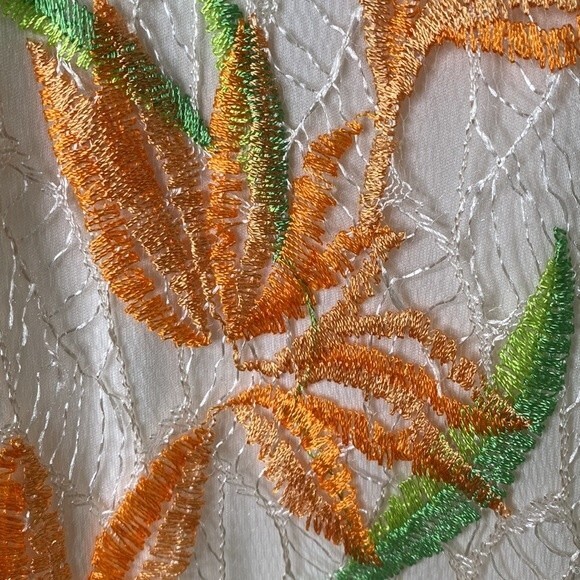 Laundry Shelli Segal Floral Embroidered A-Line Sleeveless Dress Lace Overlay - Picture 8 of 16